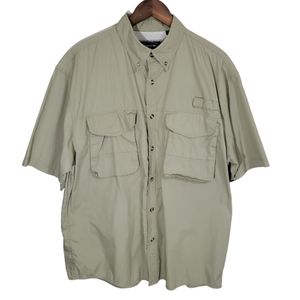 Field & Stream Short Sleeved Button Front Shirt Fishing Hiking Men's Size Large